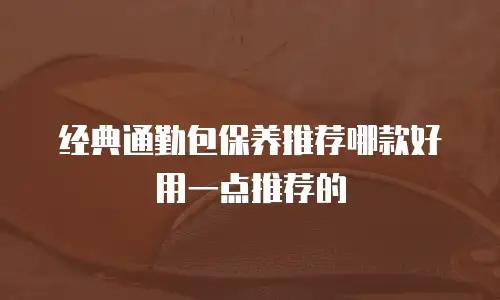 经典通勤包保养推荐哪款好用一点推荐的