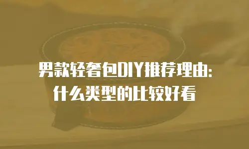 男款轻奢包DIY推荐理由：什么类型的比较好看
