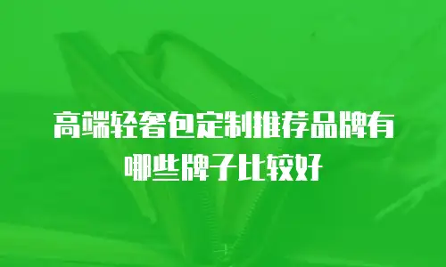 高端轻奢包定制推荐品牌有哪些牌子比较好