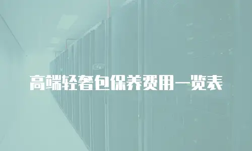 高端轻奢包保养费用一览表