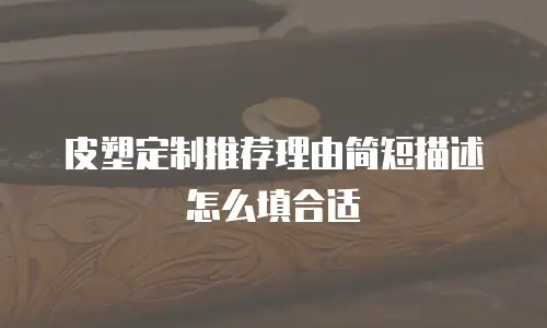 皮塑定制推荐理由简短描述怎么填合适