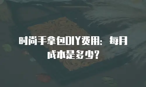 时尚手拿包DIY费用：每月成本是多少？