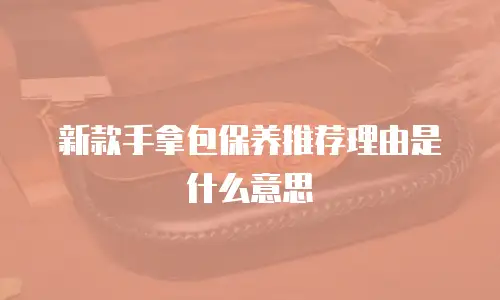 新款手拿包保养推荐理由是什么意思