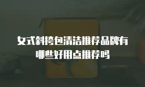 女式斜挎包清洁推荐品牌有哪些好用点推荐吗