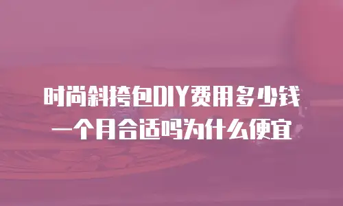 时尚斜挎包DIY费用多少钱一个月合适吗为什么便宜