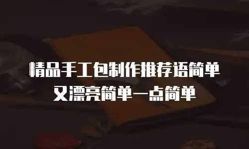 精品手工包制作推荐语简单又漂亮简单一点简单