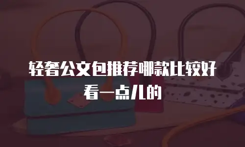 轻奢公文包推荐哪款比较好看一点儿的