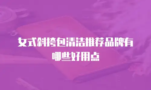 女式斜挎包清洁推荐品牌有哪些好用点
