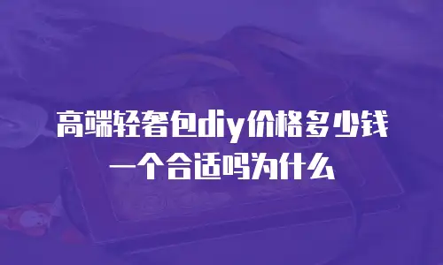 高端轻奢包diy价格多少钱一个合适吗为什么