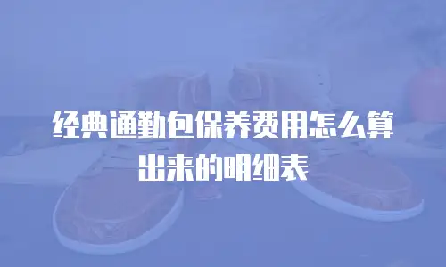 经典通勤包保养费用怎么算出来的明细表
