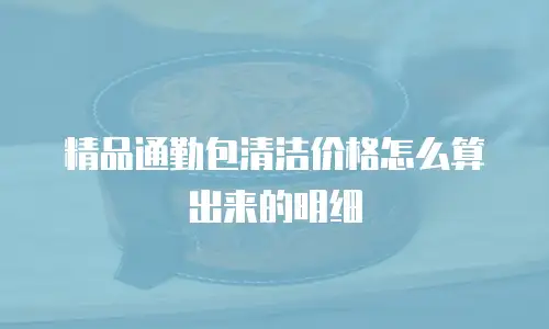 精品通勤包清洁价格怎么算出来的明细