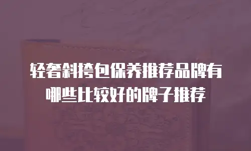 轻奢斜挎包保养推荐品牌有哪些比较好的牌子推荐