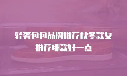 轻奢包包品牌推荐秋冬款女推荐哪款好一点