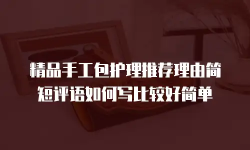 精品手工包护理推荐理由简短评语如何写比较好简单