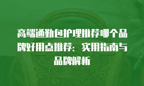 高端通勤包护理推荐哪个品牌好用点推荐：实用指南与品牌解析