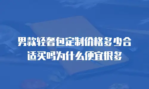 男款轻奢包定制价格多少合适买吗为什么便宜很多
