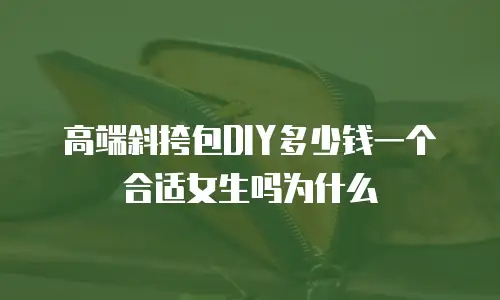 高端斜挎包DIY多少钱一个合适女生吗为什么