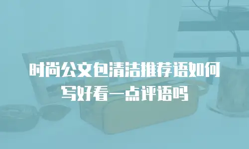 时尚公文包清洁推荐语如何写好看一点评语吗