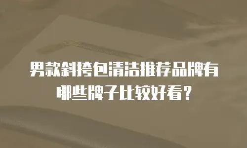 男款斜挎包清洁推荐品牌有哪些牌子比较好看？
