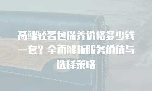 高端轻奢包保养价格多少钱一套？全面解析服务价值与选择策略