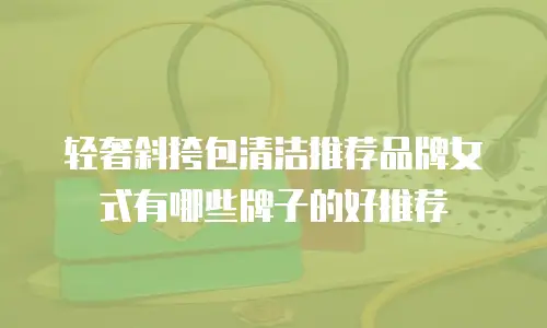 轻奢斜挎包清洁推荐品牌女式有哪些牌子的好推荐