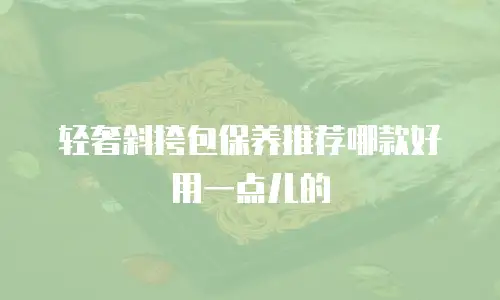 轻奢斜挎包保养推荐哪款好用一点儿的