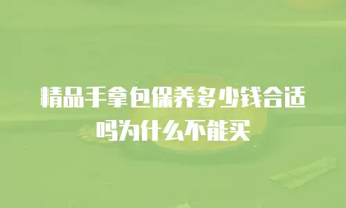 精品手拿包保养多少钱合适吗为什么不能买