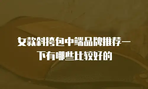 女款斜挎包中端品牌推荐一下有哪些比较好的