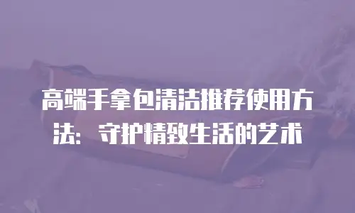高端手拿包清洁推荐使用方法：守护精致生活的艺术
