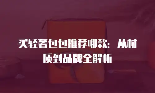 买轻奢包包推荐哪款：从材质到品牌全解析