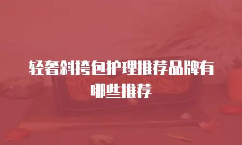 轻奢斜挎包护理推荐品牌有哪些推荐