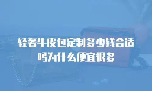 轻奢牛皮包定制多少钱合适吗为什么便宜很多