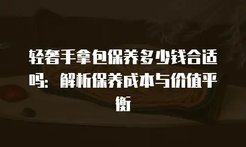 轻奢手拿包保养多少钱合适吗：解析保养成本与价值平衡