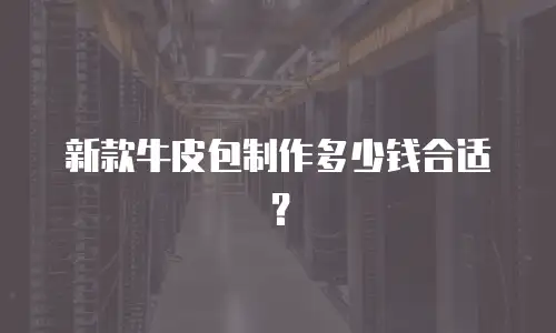 新款牛皮包制作多少钱合适？