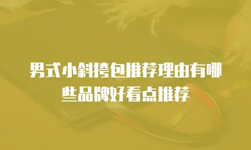 男式小斜挎包推荐理由有哪些品牌好看点推荐