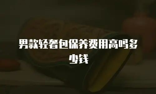 男款轻奢包保养费用高吗多少钱