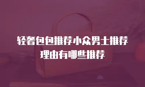 轻奢包包推荐小众男士推荐理由有哪些推荐