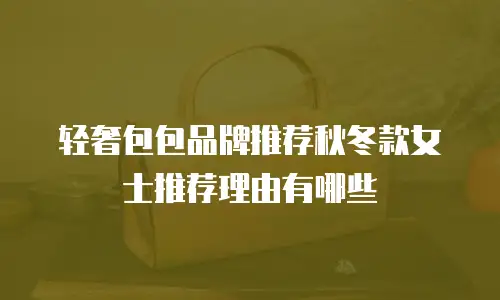 轻奢包包品牌推荐秋冬款女士推荐理由有哪些