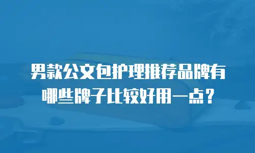 男款公文包护理推荐品牌有哪些牌子比较好用一点？