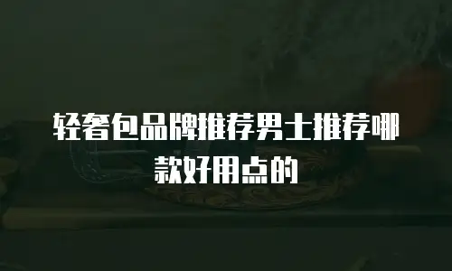 轻奢包品牌推荐男士推荐哪款好用点的