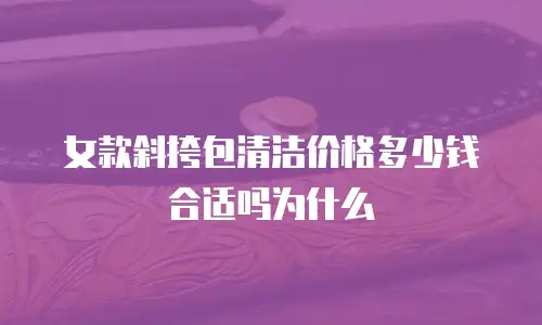 女款斜挎包清洁价格多少钱合适吗为什么