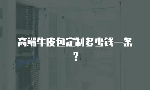 高端牛皮包定制多少钱一条？