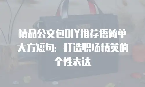 精品公文包DIY推荐语简单大方短句：打造职场精英的个性表达