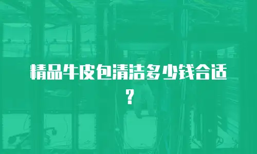 精品牛皮包清洁多少钱合适？