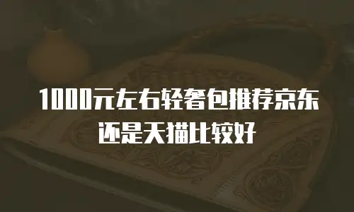 1000元左右轻奢包推荐京东还是天猫比较好