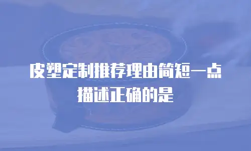 皮塑定制推荐理由简短一点描述正确的是
