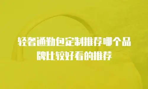 轻奢通勤包定制推荐哪个品牌比较好看的推荐