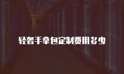 轻奢手拿包定制费用多少
