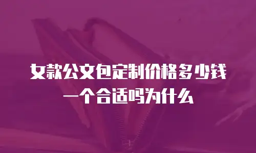女款公文包定制价格多少钱一个合适吗为什么