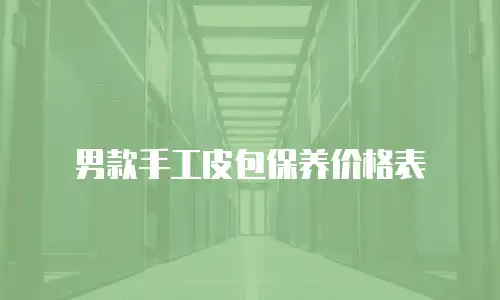男款手工皮包保养价格表